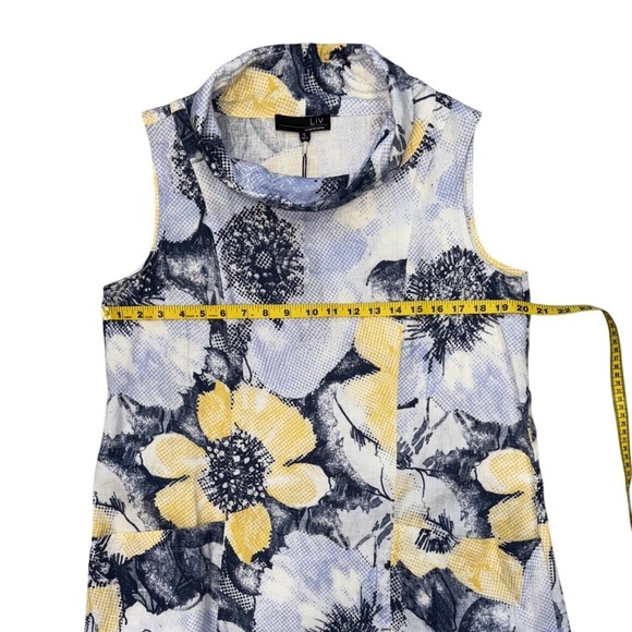 NEW Liv by Habitat Clothes Easy Floral Cowl Tank Dress Women Size S Blue Yellow - Picture 4 of 9
